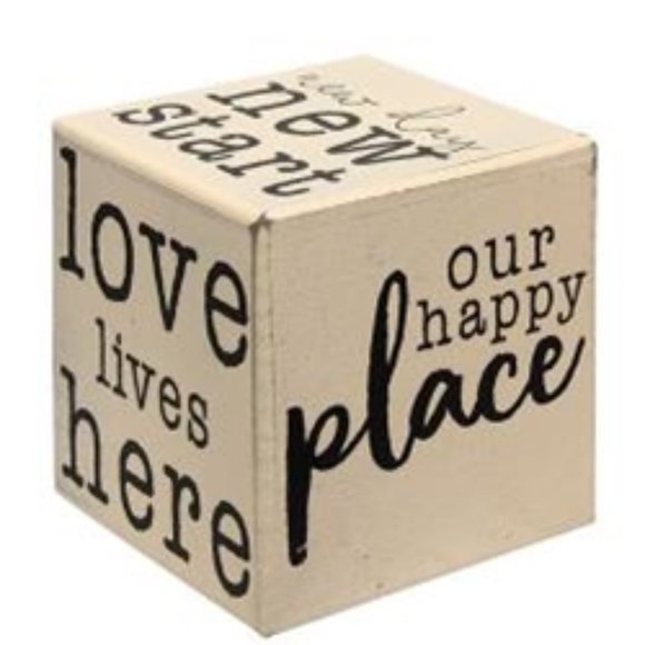 Other - NWT Our Happy Place Six-Sided Block Decor